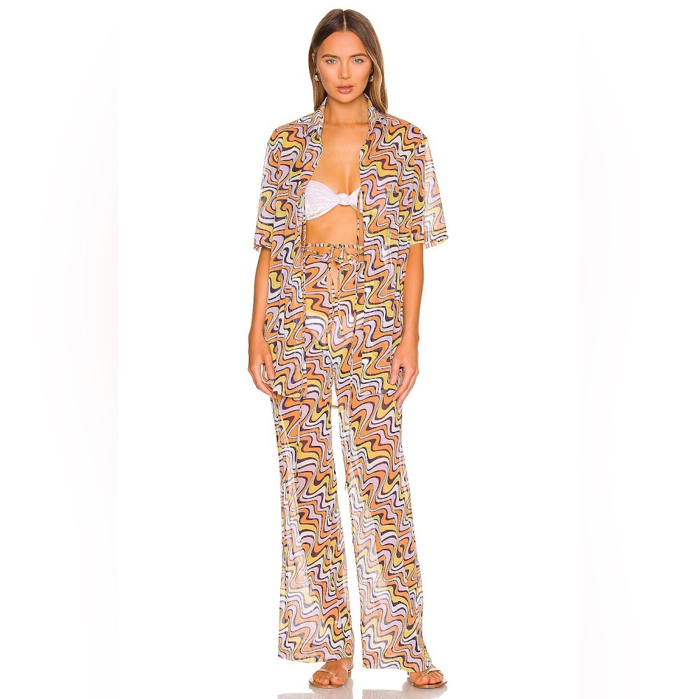 Vacation Shirt and Pants (set)
Adam Selman Sport
Size: Small, Color: Retro Swirl